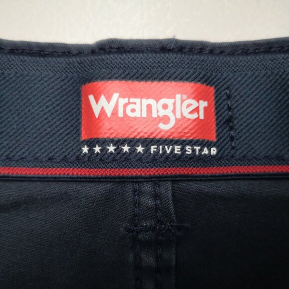 NWT Wrangler Slim Fit Navy Boy's Size 14R Moisture Wicking Khakis Pants - Picture 3 of 12